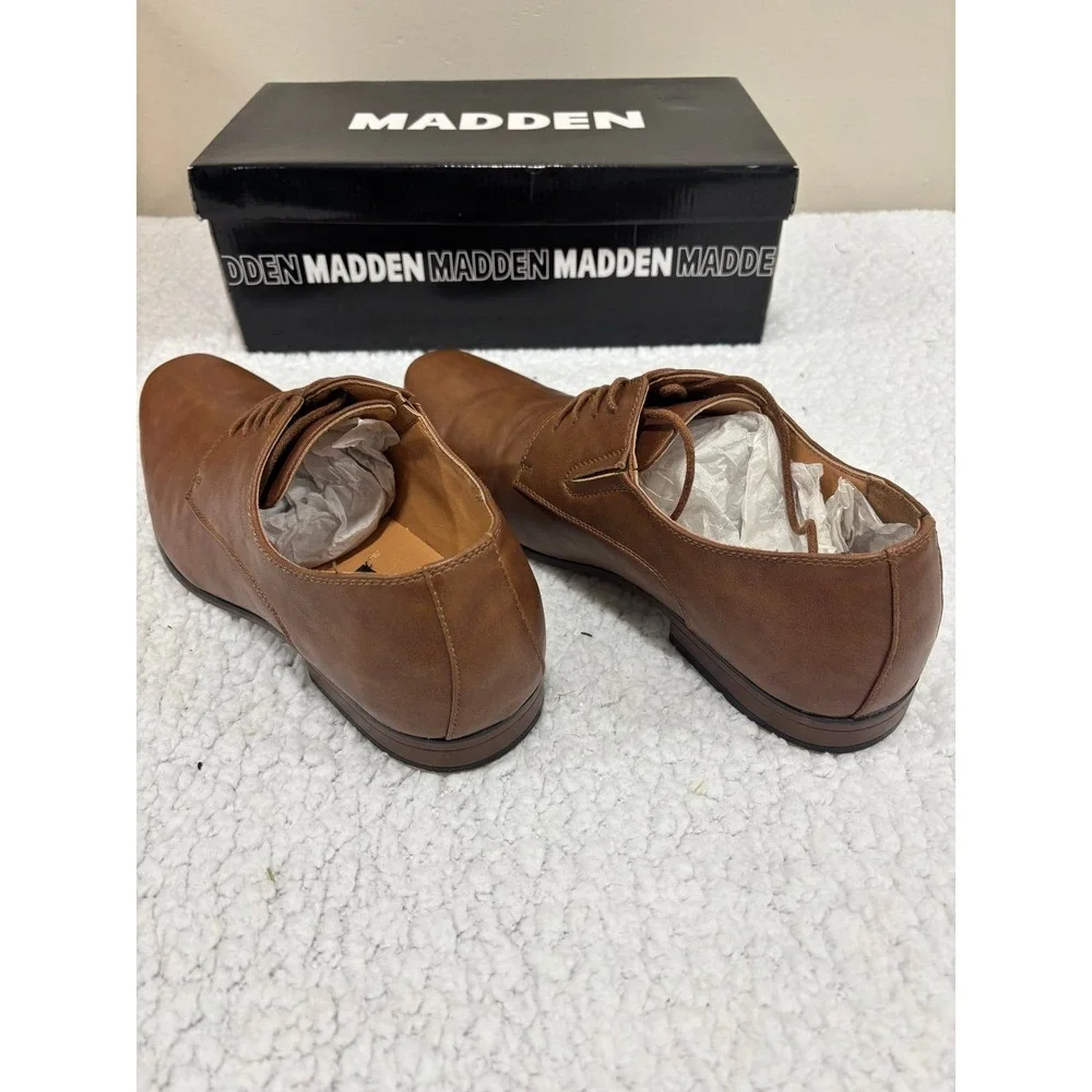 Madden 10 Tan M-Ulrich Men Oxford Dress Shoe Casual Preppy Business Professional